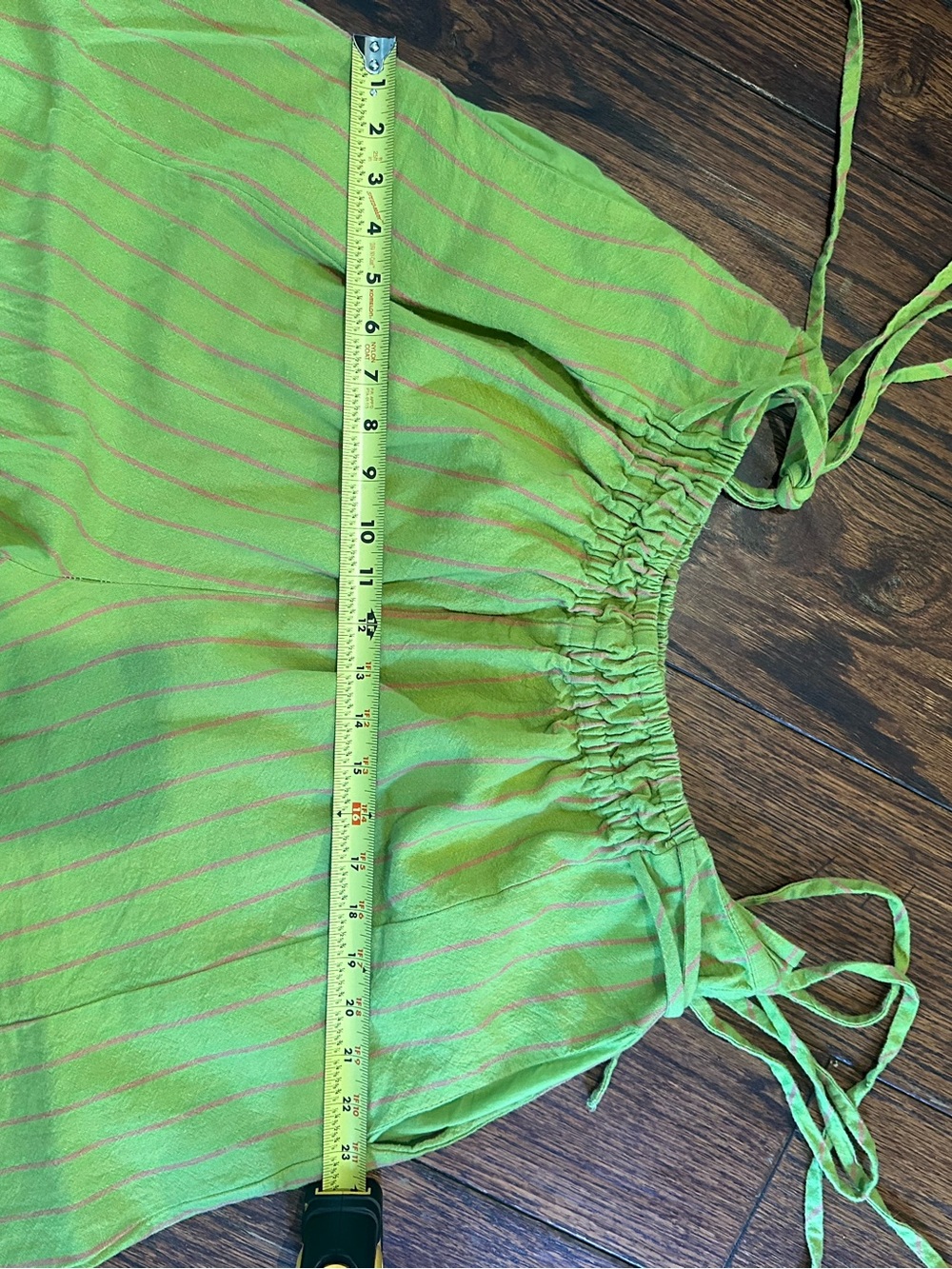 Free People Sun Dazed Cotton-Linen Wide Leg Striped Pants in Martini combo - Picture 7 of 8